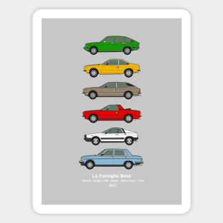 Lancia Beta classic car collection Magnet